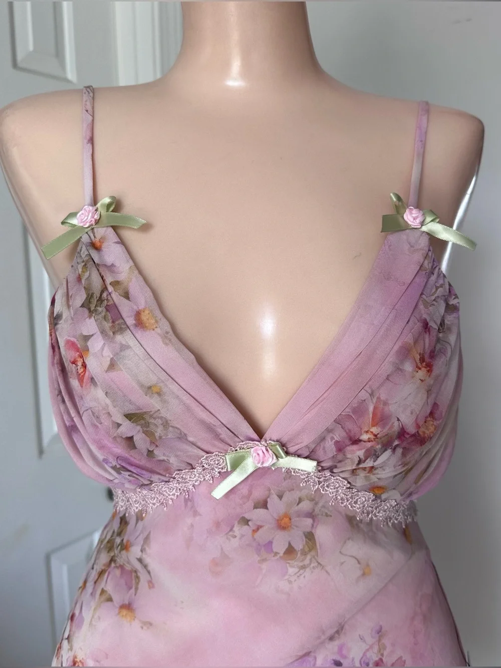 Lulu’s Keira Floral Tie Back Lingerie Slip